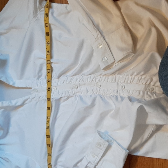 Dress Barn White Cotton Blouse Size M - Picture 8 of 12